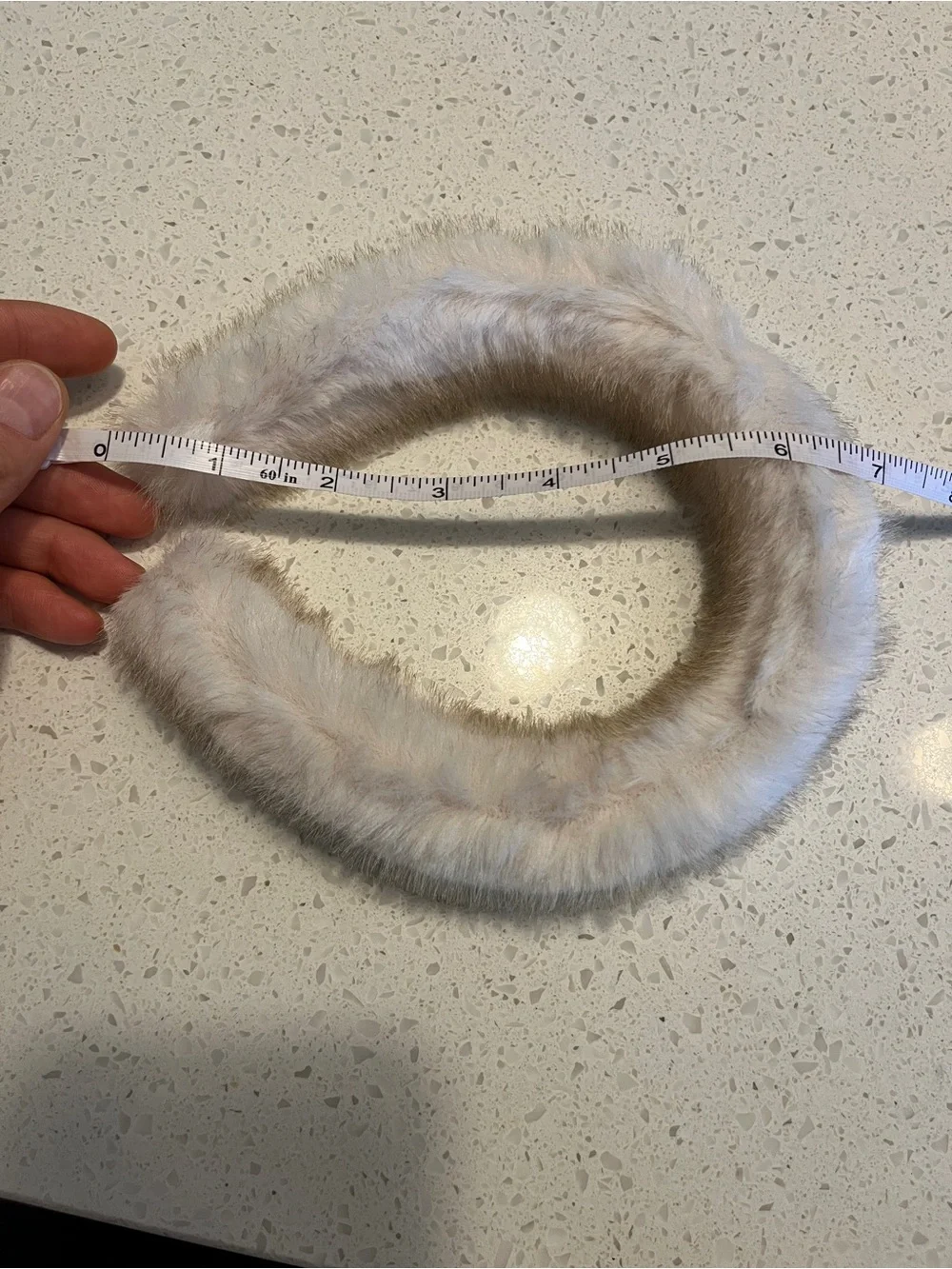 Plush Cream Faux-Fur Headband